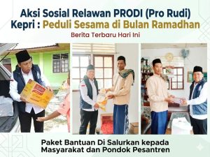 Relawan PRODI Kepri Salurkan Mushaf Al-Qur’an dan Sembako ke Pesantren di Karimun