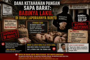 Dana ketahanan Pangan Sapa Barat: Babinya Laku, di duga Laporannya Buntu