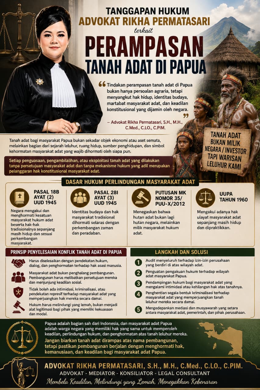 Perlindungan Hukum bagi Masyarakat Adat Papua atas Tanah Leluhur