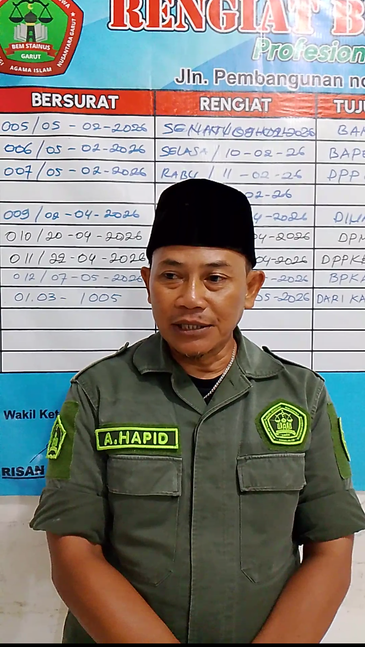 A. Hapid Ali, Ketua BEM STAINUS Garut