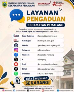 Kecamatan Pemalang Luncurkan Saluran Pengaduan Masyarakat Terintegrasi