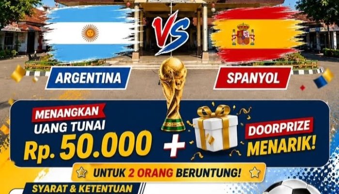 Pemerintah Kecamatan Pemalang Gelar Nobar Final Piala Dunia 2026 Argentina Vs Spanyol di Pendopo Kecamatan, Ada Tebak Skor Berhadiah Uang Tunai dan Doorprize