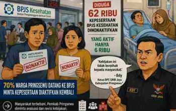 Diduga 62 Ribu Kepesertaan BPJS Kesehatan Dinonaktifkan, GRIB Jaya Minta Pemkab Pringsewu Segera Evaluasi Kebijakan