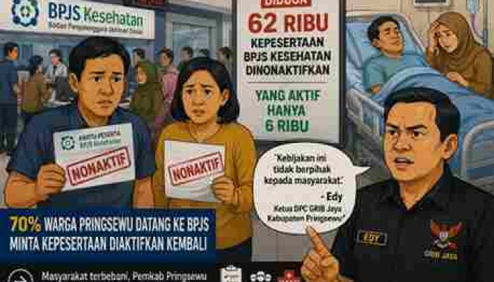 Diduga 62 Ribu Kepesertaan BPJS Kesehatan Dinonaktifkan, GRIB Jaya Minta Pemkab Pringsewu Segera Evaluasi Kebijakan
