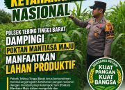 Dukung Ketahanan Pangan Nasional, Polsek Tebing Tinggi Barat Dampingi Poktan Mantiasa Maju Manfaatkan Lahan Produktif