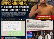 Oki Indra Purnama Terima Konfirmasi Divpropam Polri, Pengaduan Resmi Dipastikan Masuk Tahap Penyelidikan