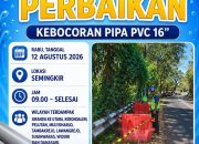 Perbaikan Pipa Utama 16 Inci di Semingkir, Perumda Tirta Mulia Pemalang Hentikan Aliran Air di 9 Desa Kelurahan