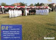 SEMANGAT KEMERDEKAAN MENGGEMA DI DESA SUMORAME, KEPALA DESA PIMPIN,BERSERTA KOMANDAN UPACARA SERDA IMAM UDIN BACHTIAR,BABINSA KORAMIL 02 CANDI KODIM 0816/SIDOARJO