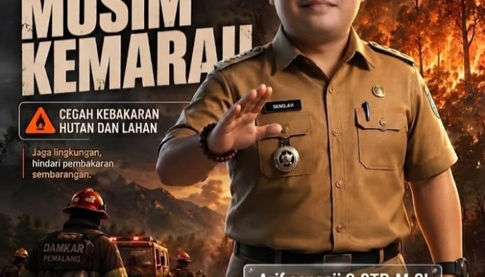 Jangan Lengah Saat Kemarau! Camat Pulosari Ajak Warga Bergerak Bersama Cegah Kebakaran Hutan dan Lahan