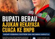 Bupati Berau Ajukan Rekayasa Cuaca ke BNPB, Hadapi Kemarau Ekstrem dan Ancaman Karhutla