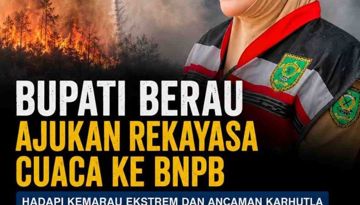 Bupati Berau Ajukan Rekayasa Cuaca ke BNPB, Hadapi Kemarau Ekstrem dan Ancaman Karhutla