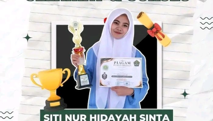 Siti Nurhidayah Sinta, Siswi MA Daarul Ulum Karangpawitan Garut, Raih Juara Dalam Lomba Pidato Bahasa Indonesia Tingkat Kabupaten Garut