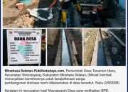 Wujudkan Desa Sejahtera Pemerintah Desa Tanamon Utara Bangun Drainase 50 Meter