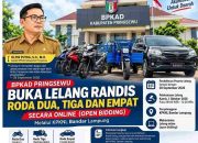 BPKAD Pringsewu Buka Lelang Randis Roda Dua, Tiga dan Empat Secara Online