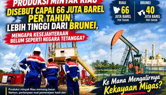 Riau Hasilkan 66 Juta Barel Minyak, Brunei Sekitar 40 Juta Barel, Tapi Mengapa Kesejahteraan Tak Seperti Brunei?