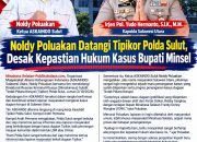 Noldy Poluakan Datangi Tipikor Polda Sulut, Desak Kepastian Hukum Kasus Bupati Minsel