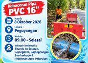 Perumda Air Minum Lakukan Perbaikan Pipa 16 Inci di Peguyangan, Sejumlah Wilayah Terdampak Gangguan Layanan