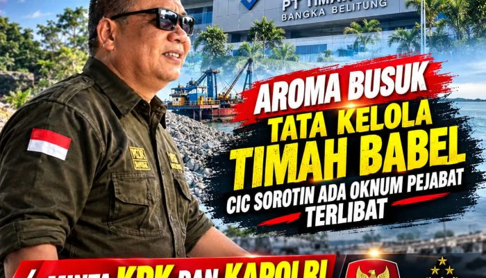 Aroma Busuk Tata Kelolah Timah Babel CIC Sorotin Ada Oknum Pejabat Terlibat, Minta KPK Dan Kapolri Segera Bertindak